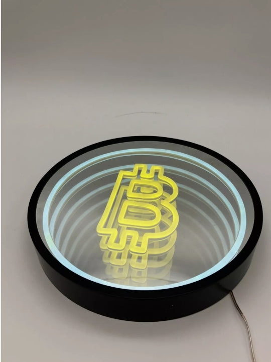 Bitcoin 3D Infinity LED Neon Sign Bitcoin Tunnel Lamp