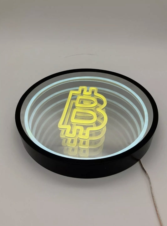 Bitcoin 3D Infinity LED Neon Sign Bitcoin Tunnel Lamp