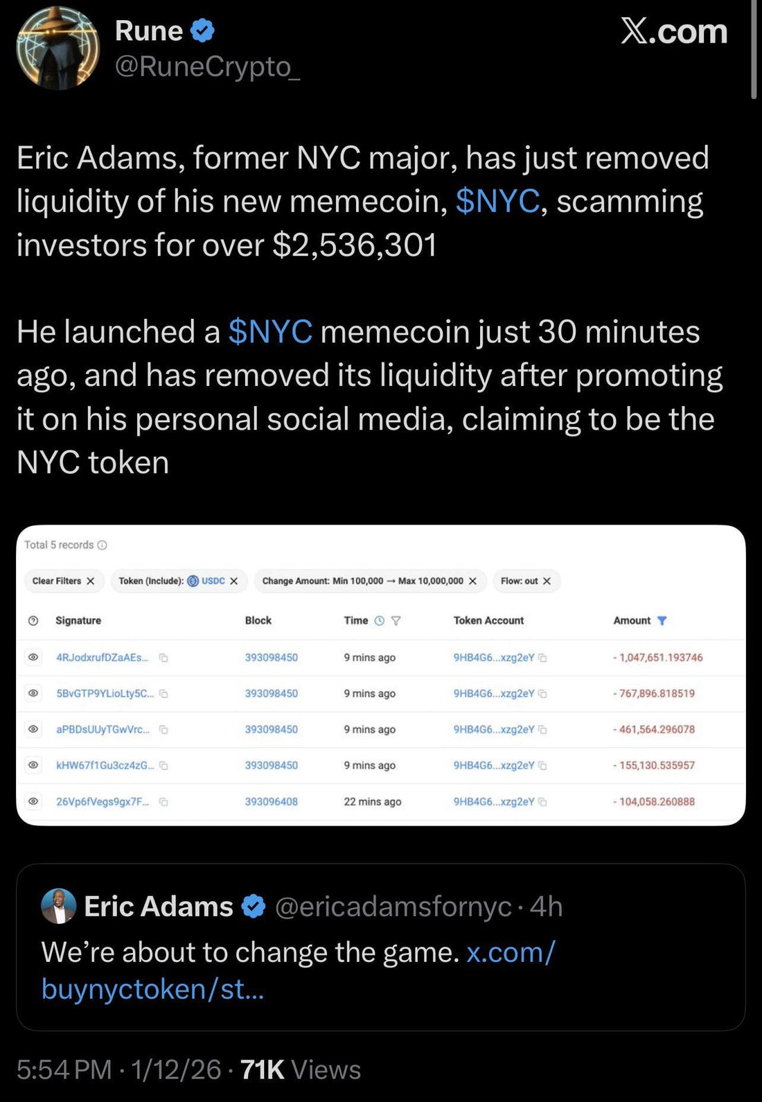 Politician Rugs a Memecoin in 30 Minutes? Reddit Isn't Surprised