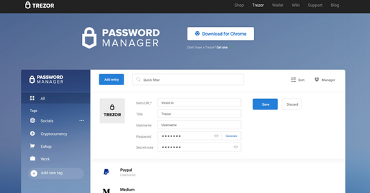 How To Use The Trezor Model T As A Password Manager And A Second Factor Authentication (2FA) Device