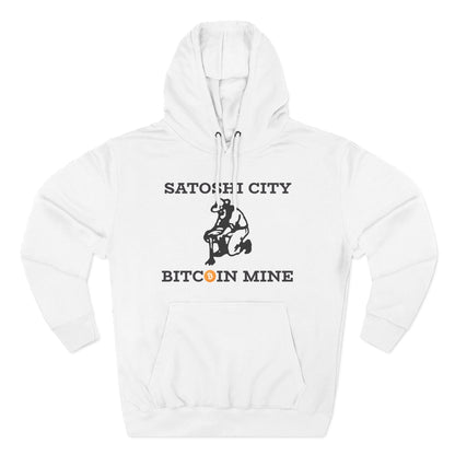 Bitcoin Miner Hoodie — "Satoshi City" Crypto Merch Fleece Hoodie