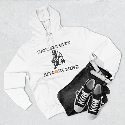 Bitcoin Miner Hoodie — "Satoshi City" Crypto Merch Fleece Hoodie