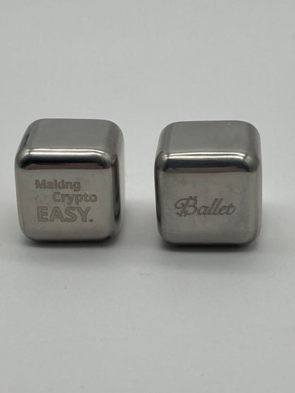 Ballet 2 Pack Stainless Steel Whiskey Ice Cubes