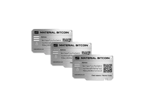 Material BitCoin  3 PACK