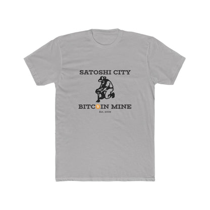 Satoshi City Bitcoin Mine Men's Crew T-Shirtdarkgray