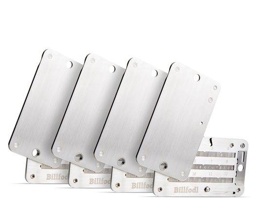 Billfodl Family Pack of 4 Stainless Steel Recovery Seed Backup Tools